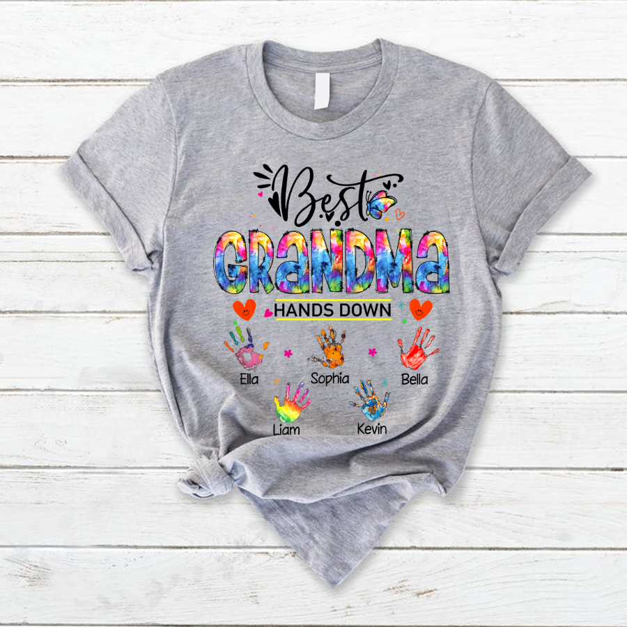 Best Grandma Hands Down Personalized T-Shirt