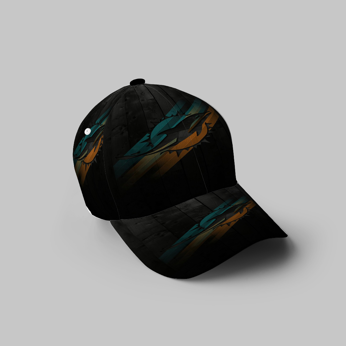 Miami Dolphins Logo Art 7 3D Printing Baseball Cap Classic Hat