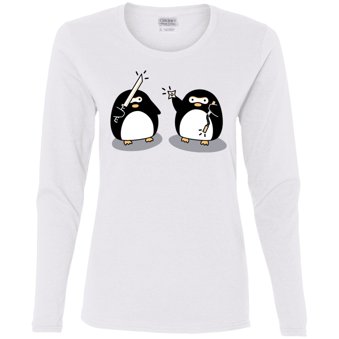 Cute Ninja Penguins Women’S Long Sleeve T-Shirt