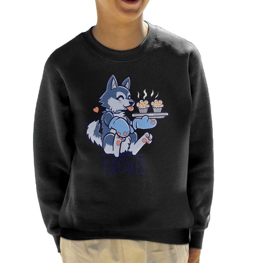 Husky Chef Dog Baking Pupcakes Kid’s Sweatshirt
