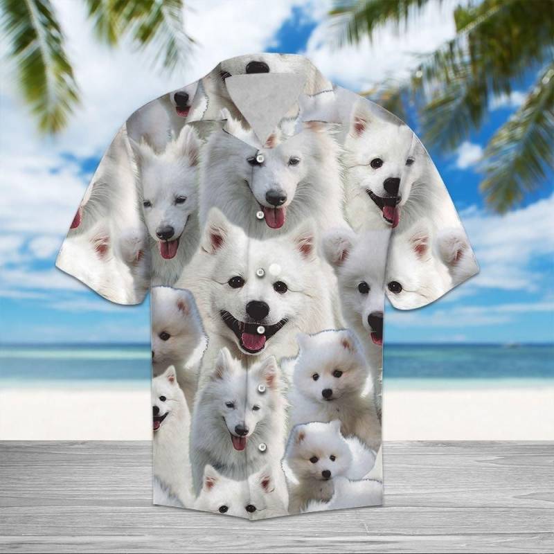 Artsyhomes Japanese Spitz Awesome Hawaiian Ha86009