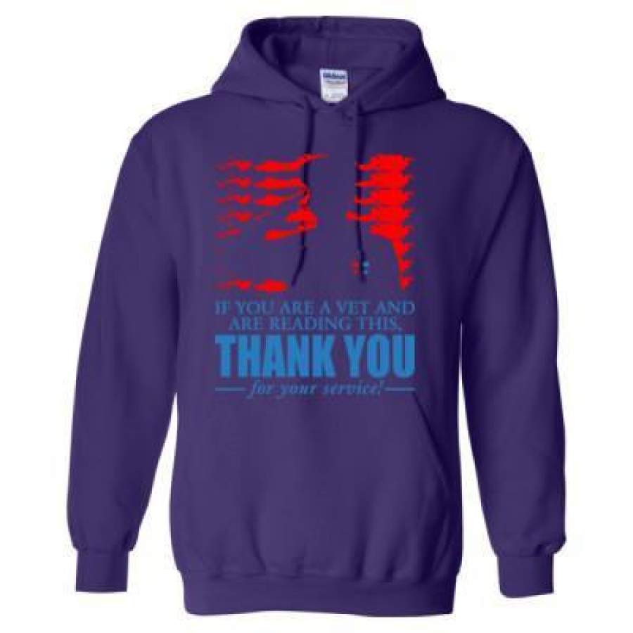 AGR If You Are A Veteran And You Are Reading Thank You For Your Service – Heavy Blend™ Hooded Sweatshirt