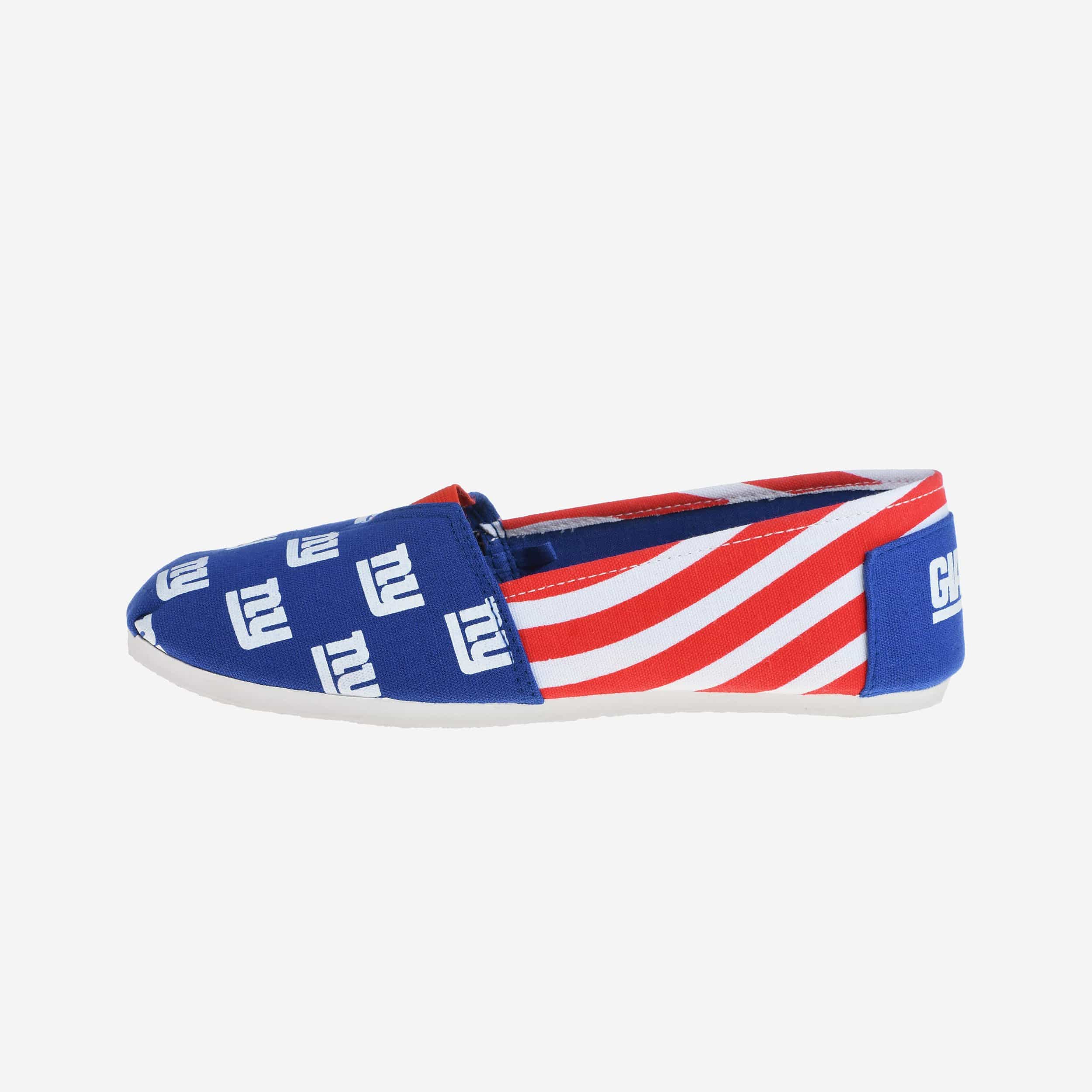 New York Giants Womens Stripe Canvas Shoe