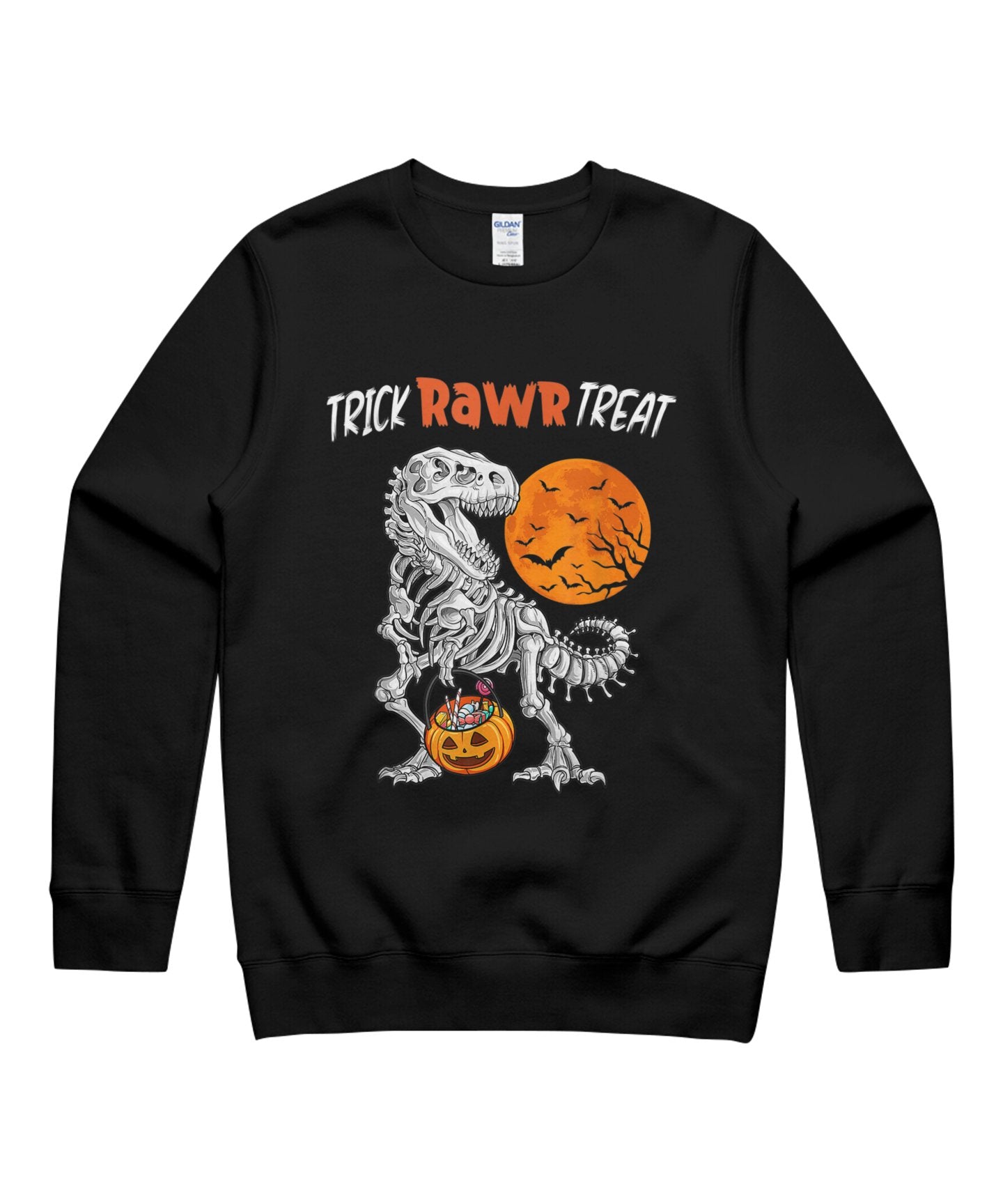 Trick Rawr Treat Halloween Dinosaur T Rex For Boys Kids Halloween Unisex Crewneck Sweatshirt