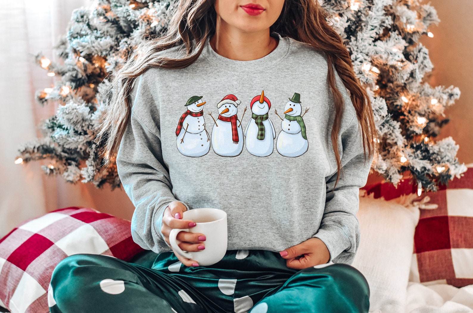 Snowman Sweatshirt 2D Crewneck Sweatshirt All Over Print Sweatshirt For Women Sweatshirt For Men Sws4988