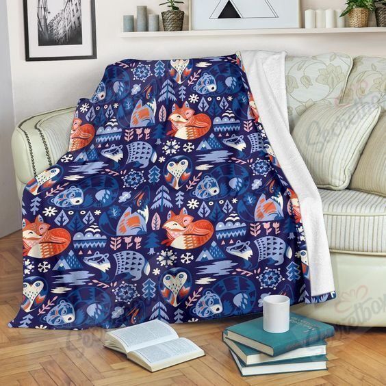 Swedish Animal Gs-Cl-Dt2506 Fleece Blanket