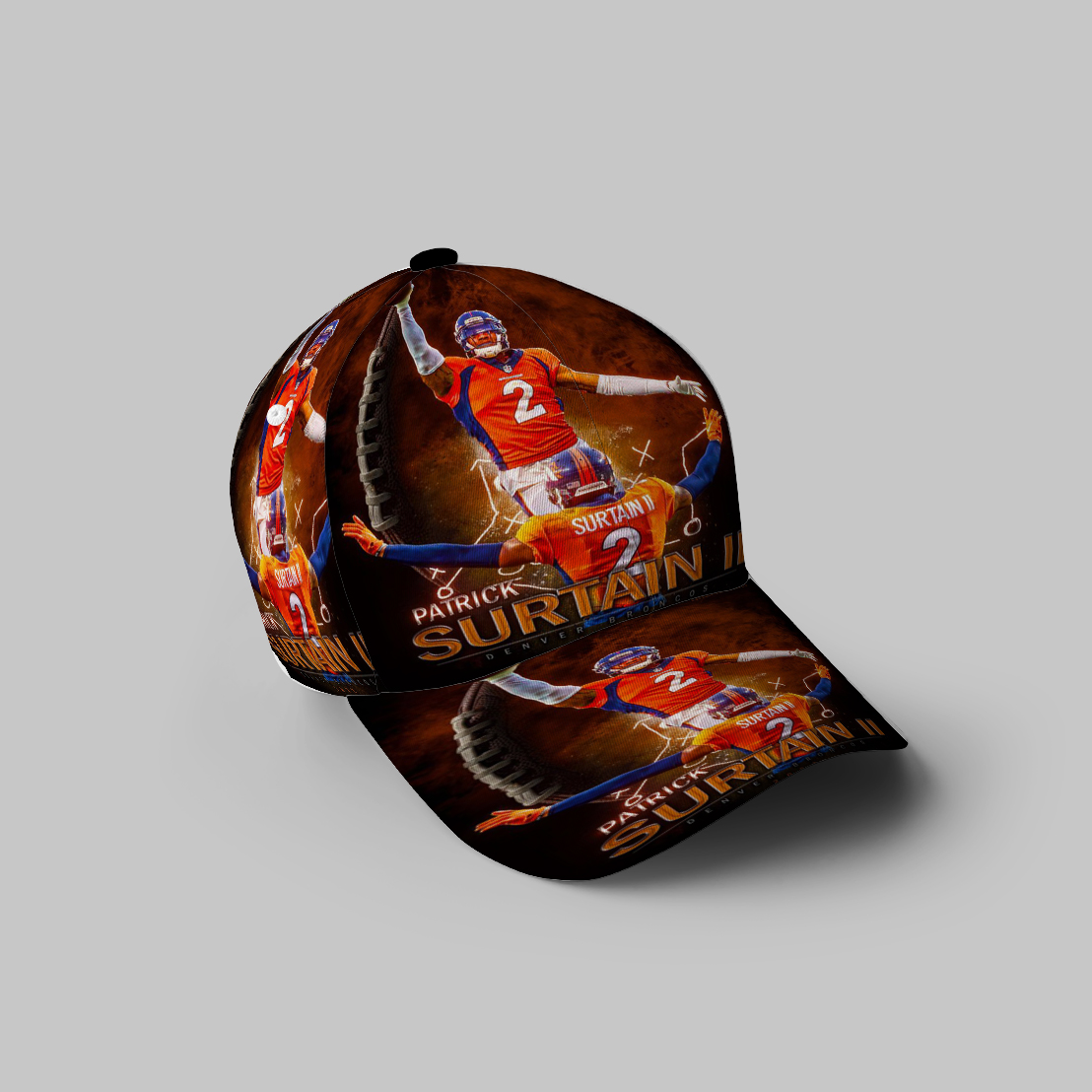 Denver Broncos Patrick Surtain Ii1 3D Printing Baseball Cap Classic Hat