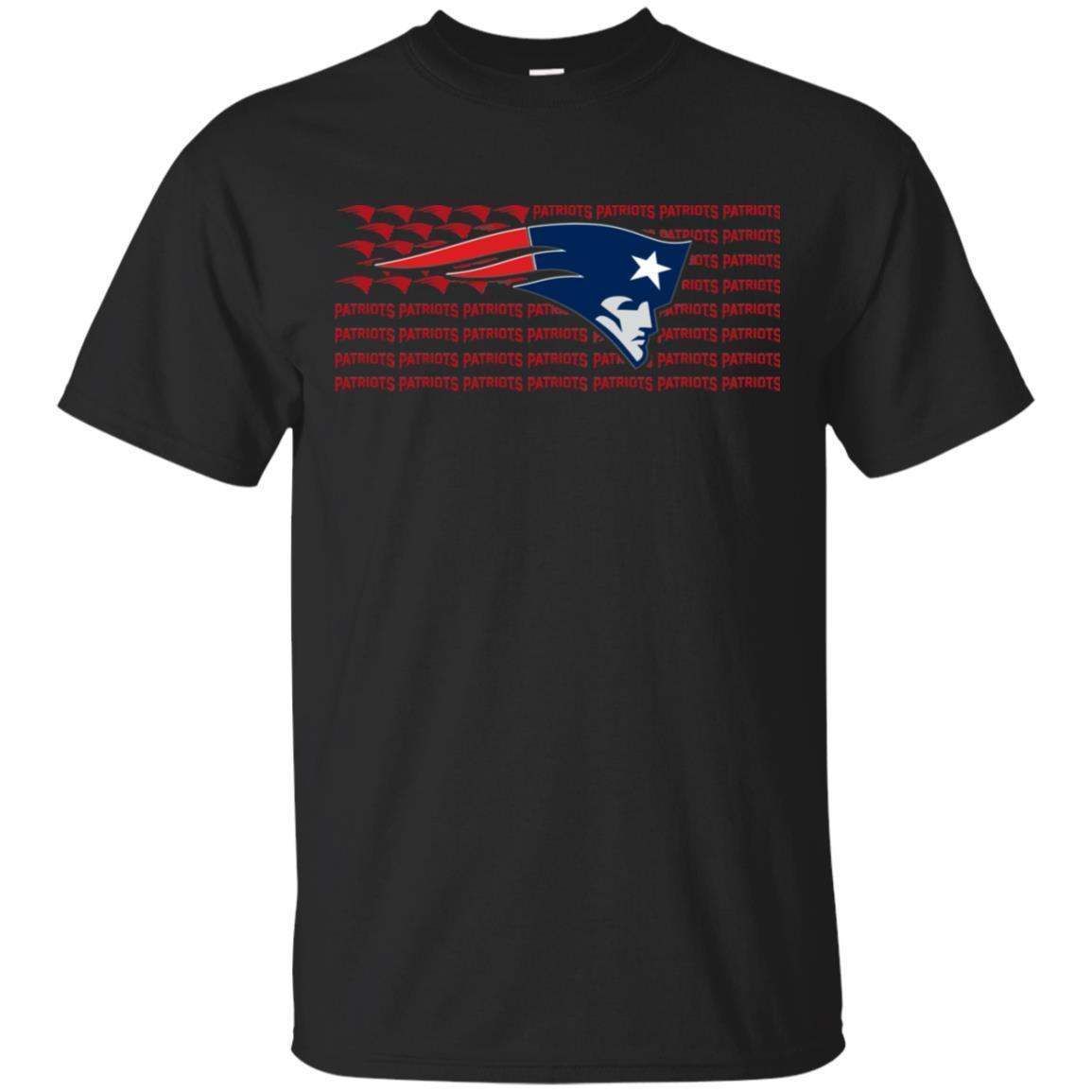 New England Patriots Flag Football T-Shirt For 4th July VA06