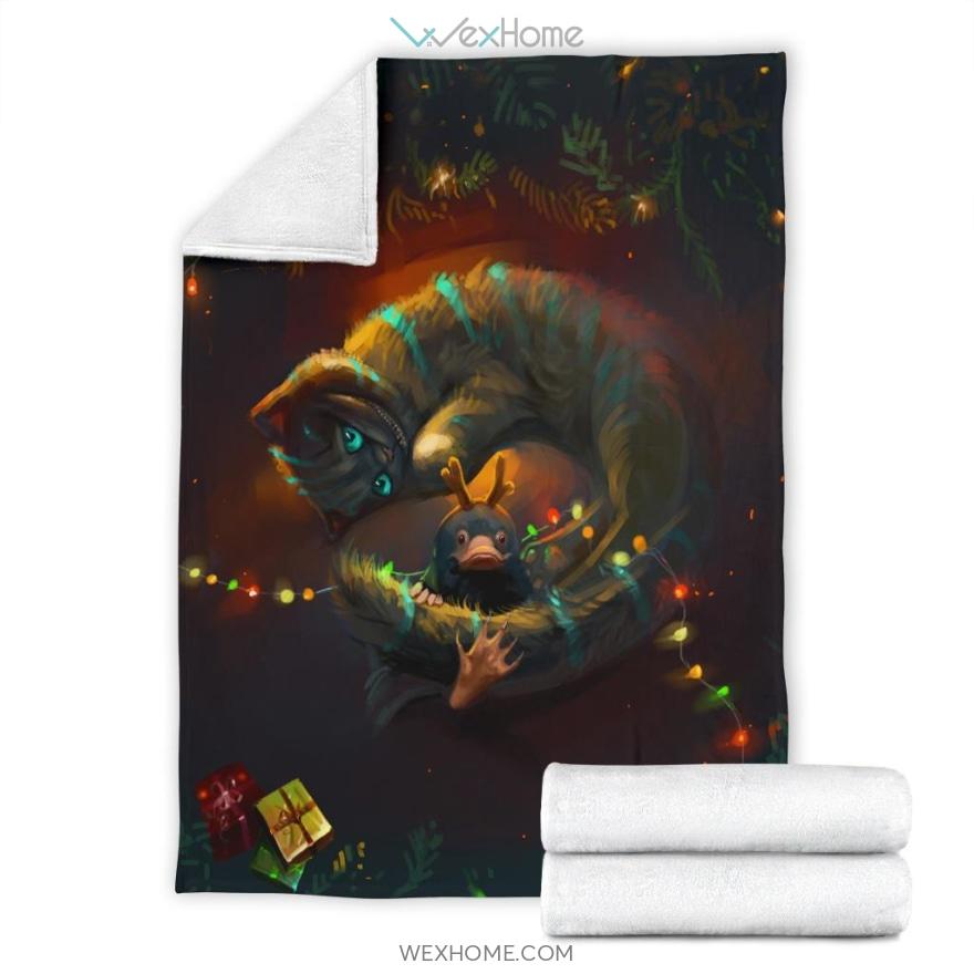 Cheshire Magic Cat Christmas Premium Blanket