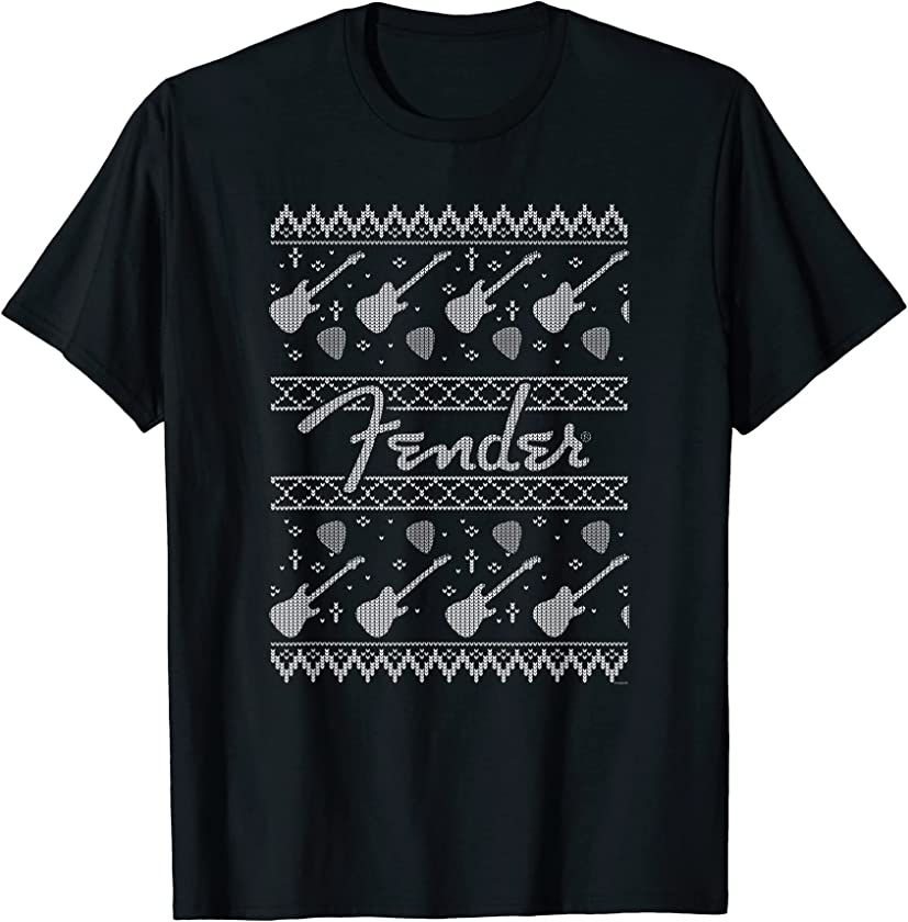 Ugly Christmas Sweater Strat and Picks T-Shirt