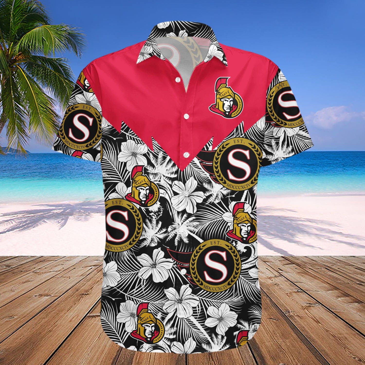 Ottawa Senators Hawaii Shirt Tropical Seamless- Nhl