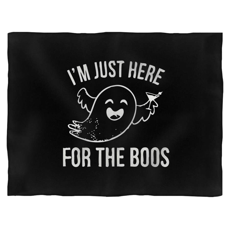 I’m Just Here For The Boos Nightmare Halloween Ghost Wine Blanket