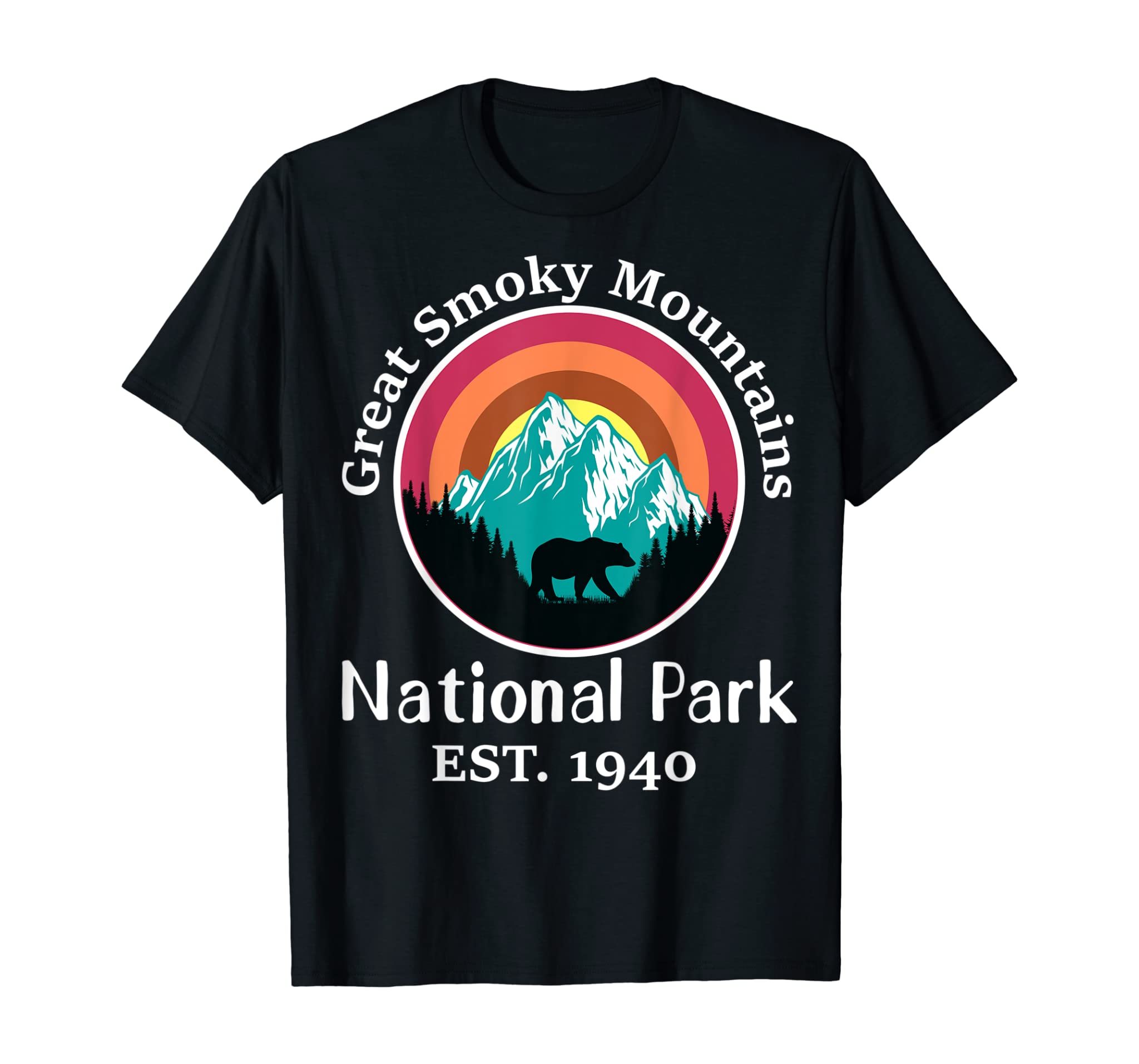 Great Smoky Mountains Bear Gatlinburg Tennessee Usa Souvenir T-Shirt