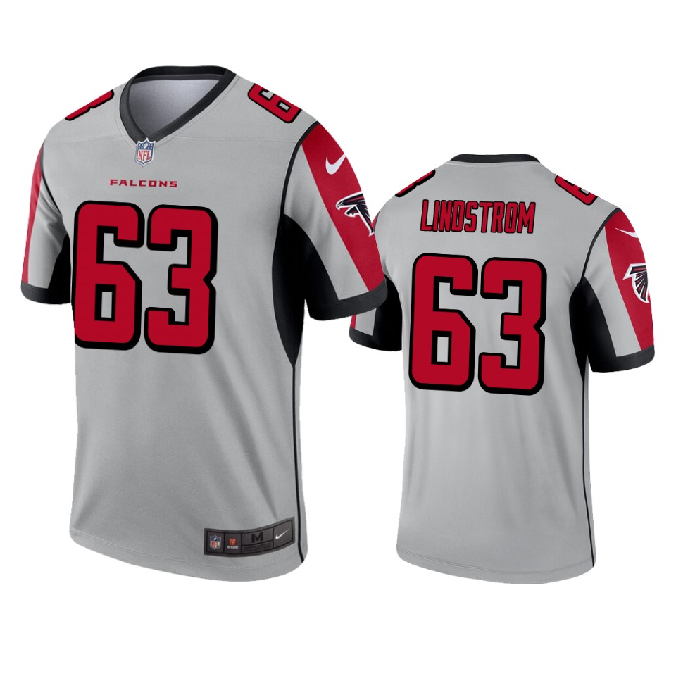 Atlanta Falcons Chris Lindstrom Silver Inverted Legend Jersey