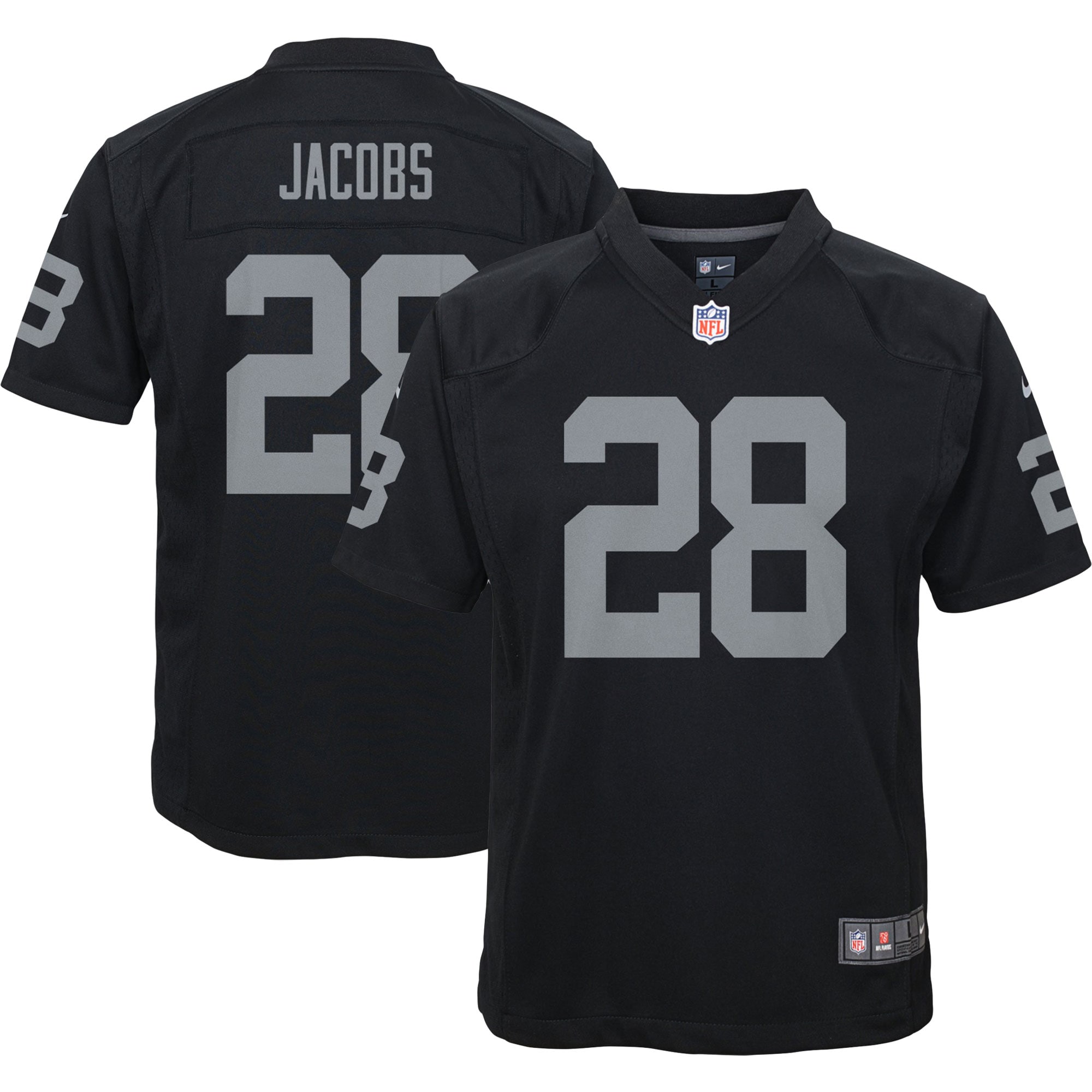 Youth Las Vegas Raiders Josh Jacobs Black Game Jersey