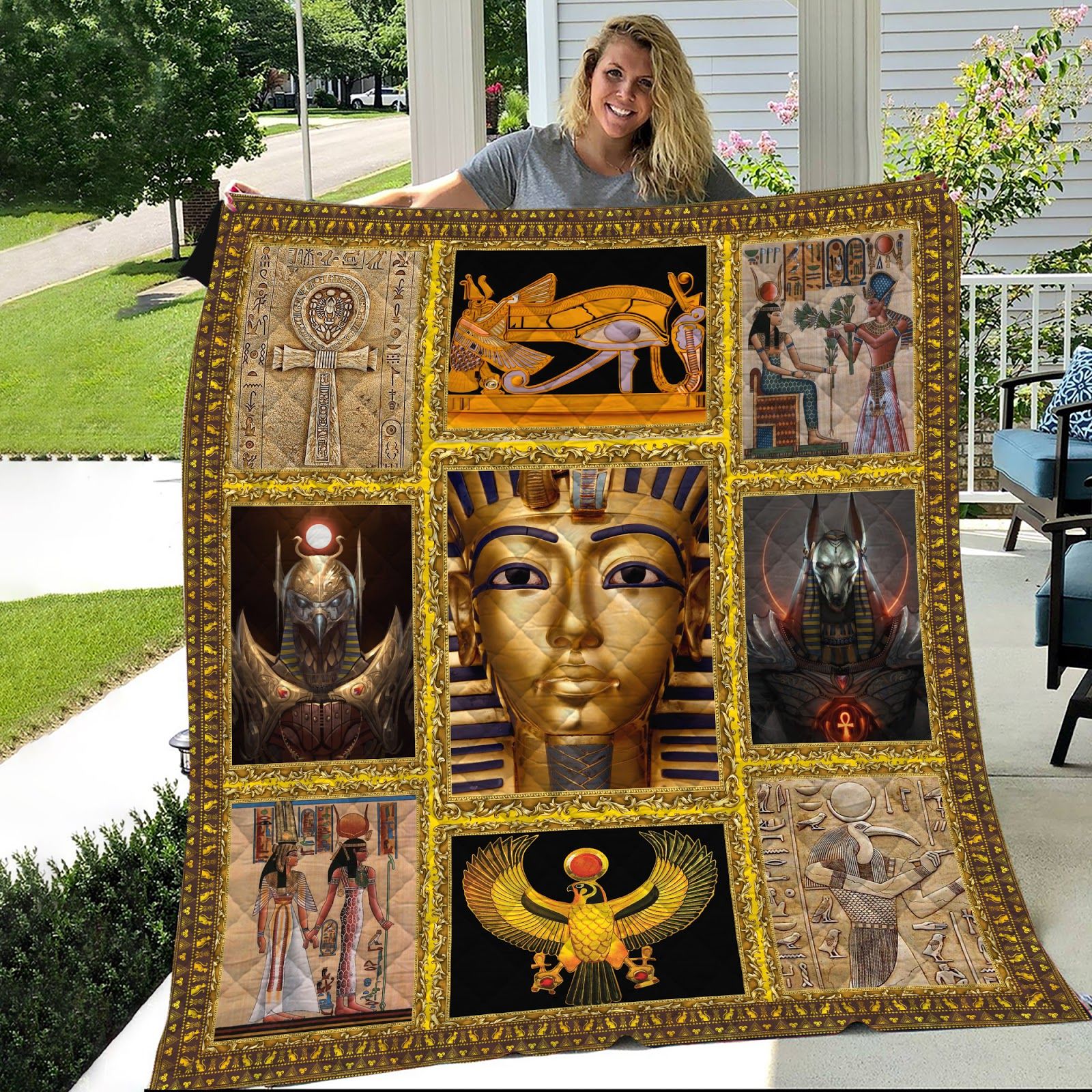 ANCIENT EGYPT LIKE QUILT BLANKET – AE1498