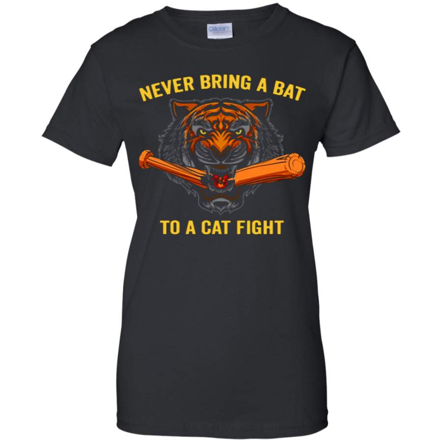 AGR Dead Zombies Never Bring A Bat To A Cat Fight Tiger Shirt ladies shirt