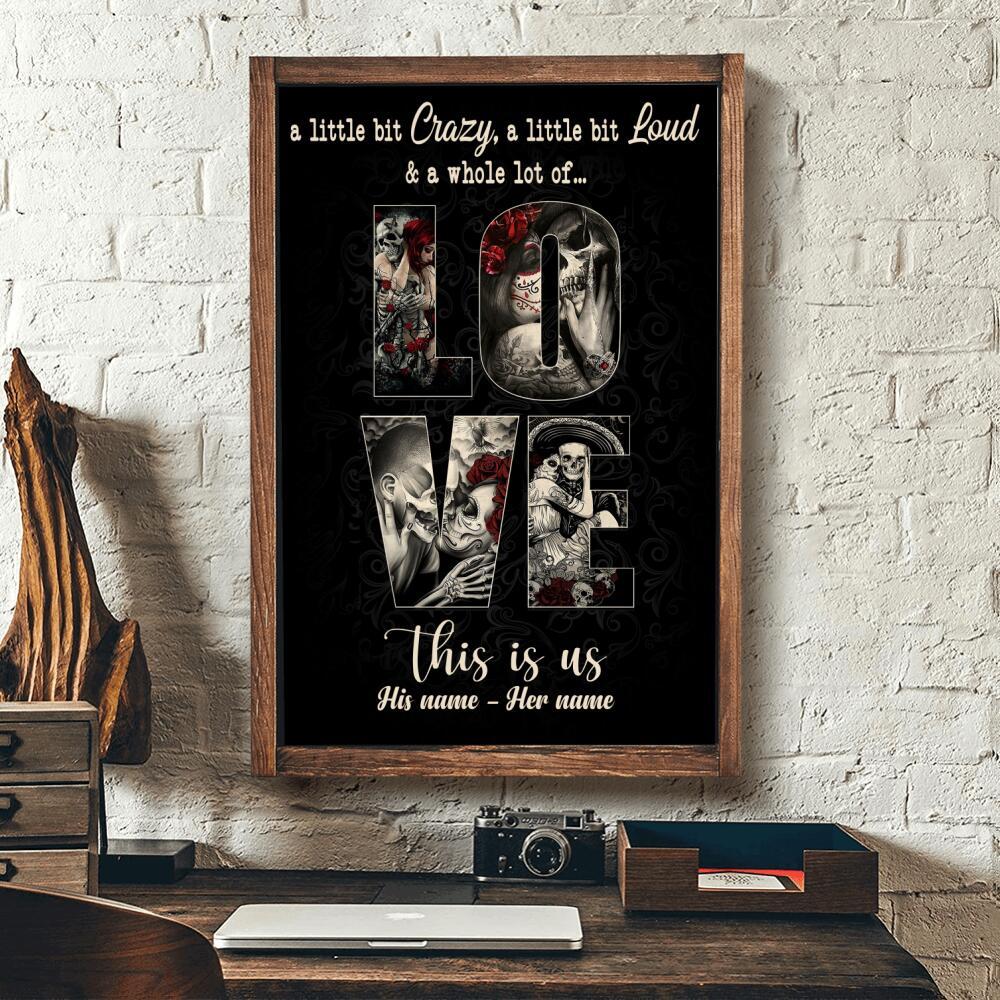 Custom Skull Couple This Is Us Vertical Poster