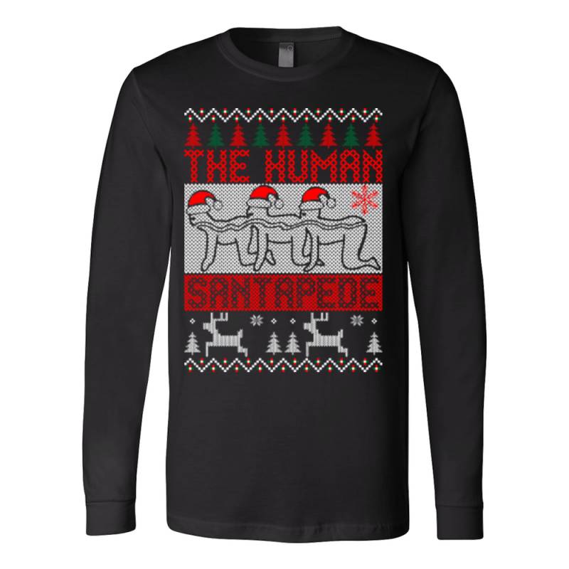 The human santapede ugly christmas sweater xmas