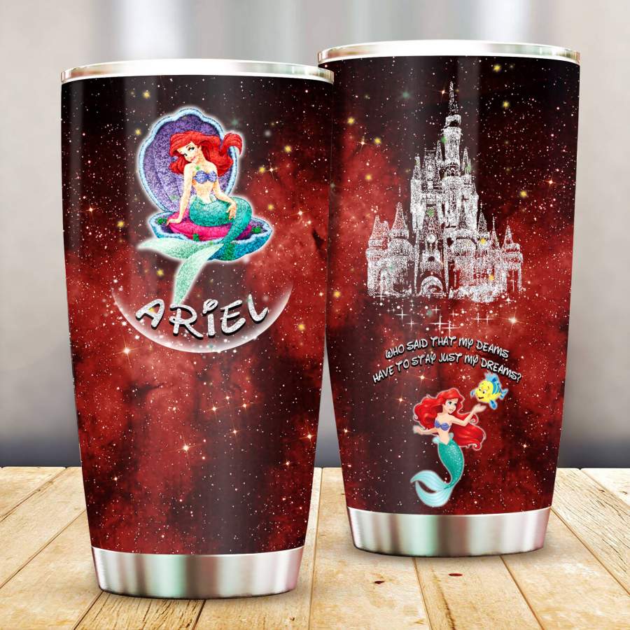 Ariel mermaid Pattern Stainless Steel Tumbler