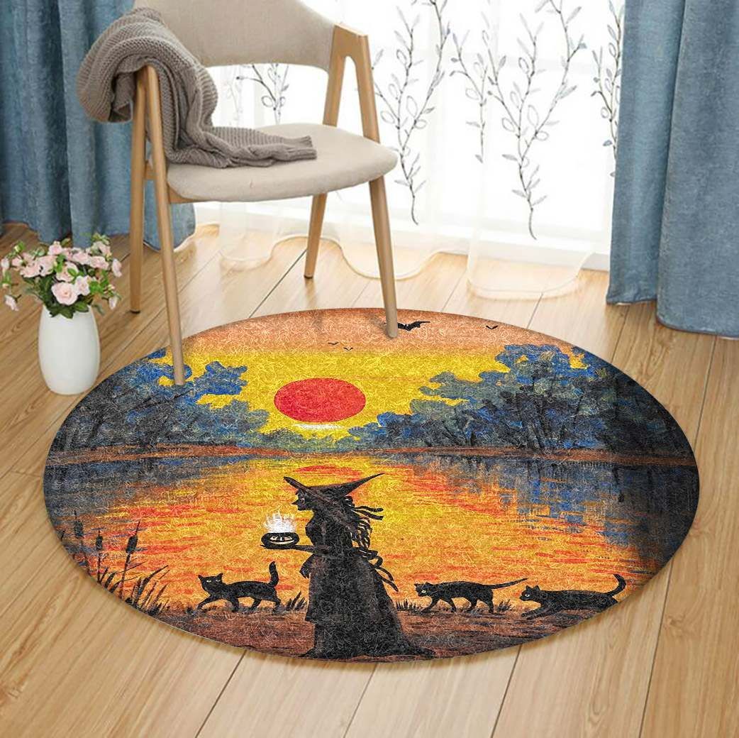 Halloween Magic Of The Sunset GE3102 Round Rug  CYSI2907