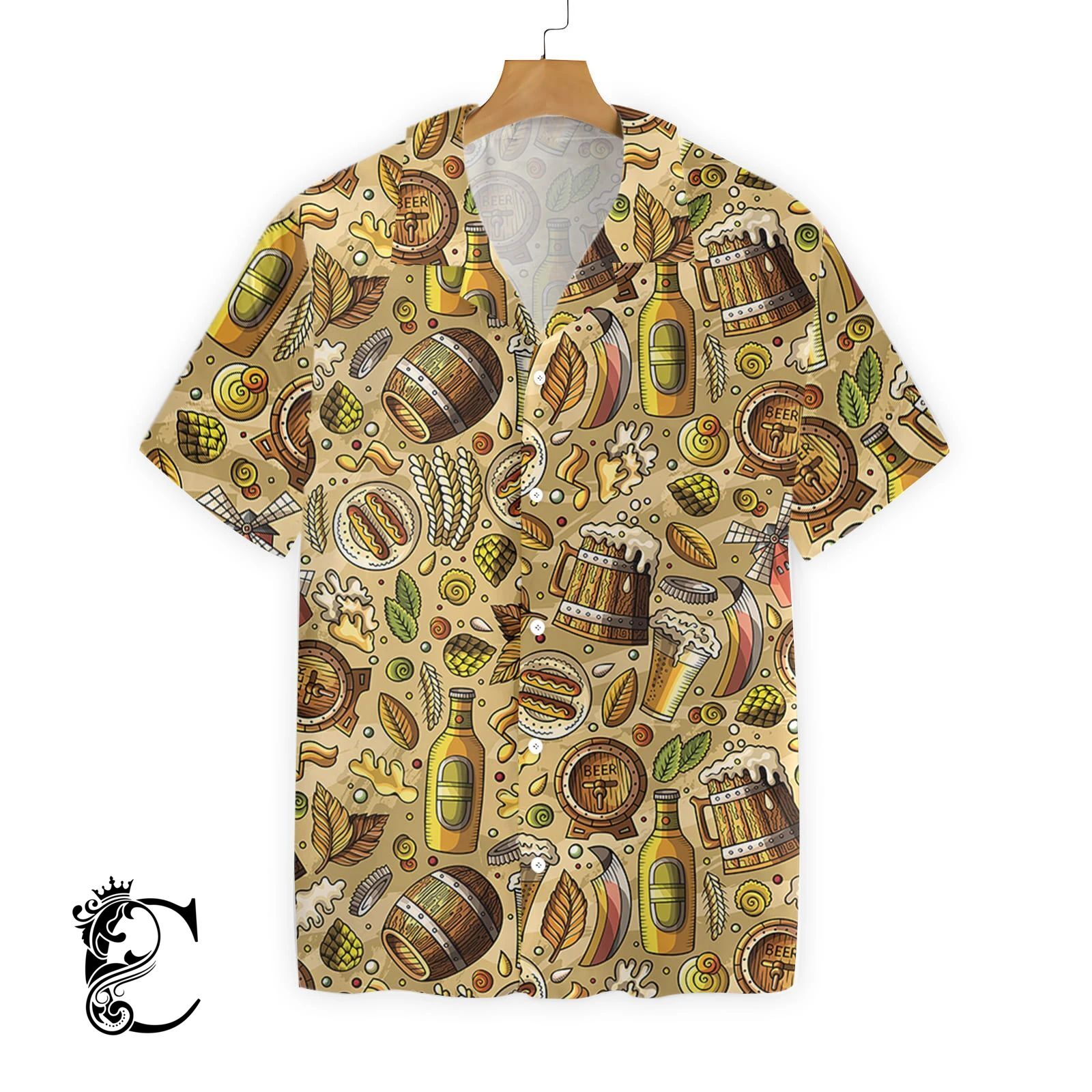 Beer Fest Seamless Pattern Ez15 2610 Hawaiian Shirt