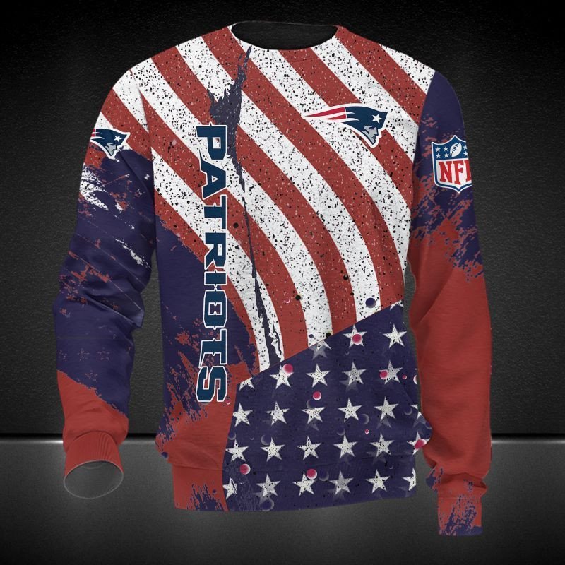 New England Patriots American Flag Gift For Fan Ugly Wool Sweater Christmas