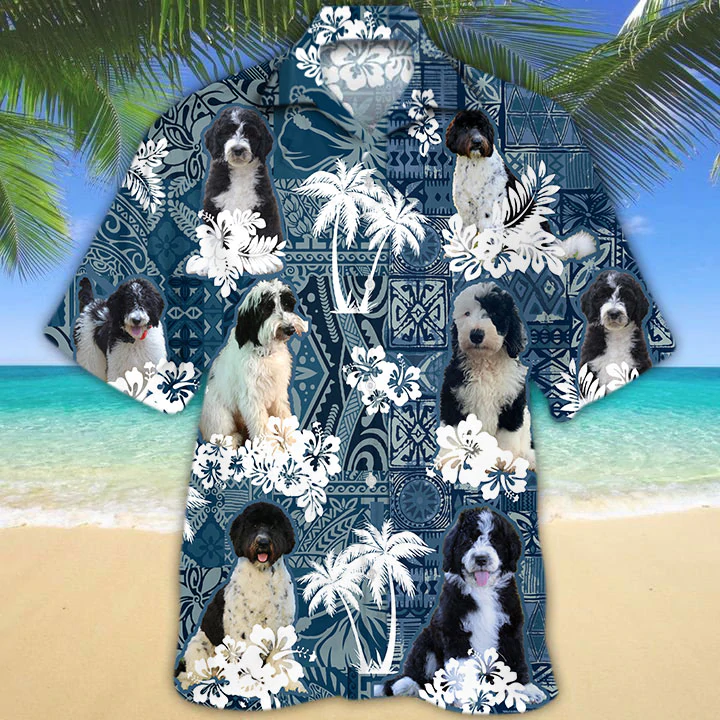 Black And White Goldendoodle Hawaii Shirt Ha40697