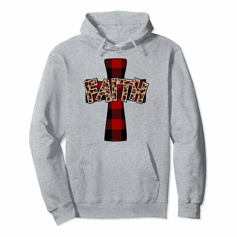 Faith Cross Buffalo Plain and Leopard Pullover Hoodie, T Shirt, Sweatshirt