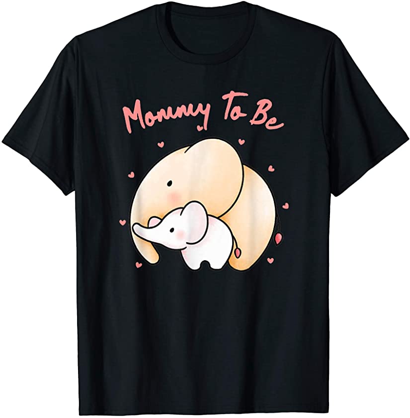 Mommy to Be Elephant Baby Shower for Boy Kids Mothers Day T-Shirt