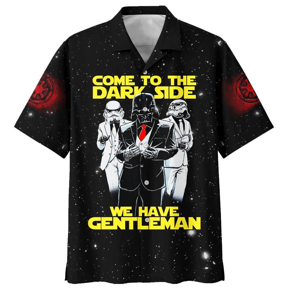 Sw Darth Vader Come To The Dark Side We Have Gentleman – Hawaiian Shirt – Owl Ohh