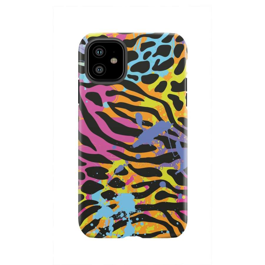 Colorful Zebra Leopard Pattern Print Tough Phone Case