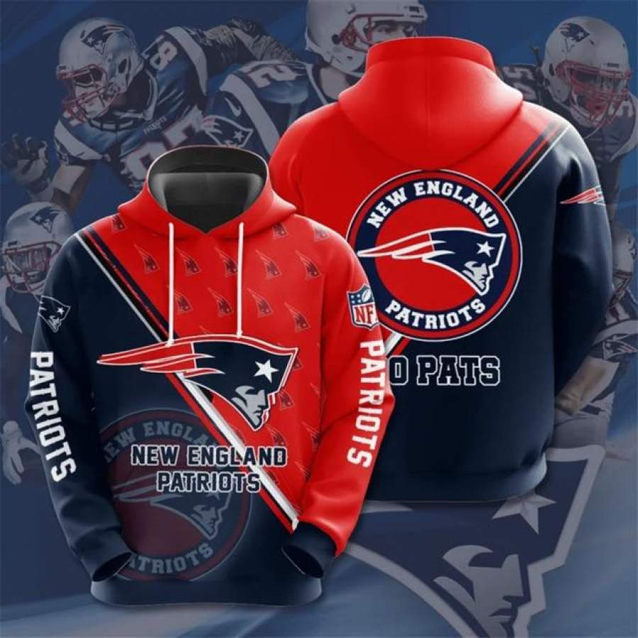 New England Patriots Dense Ring Casual Hoodie