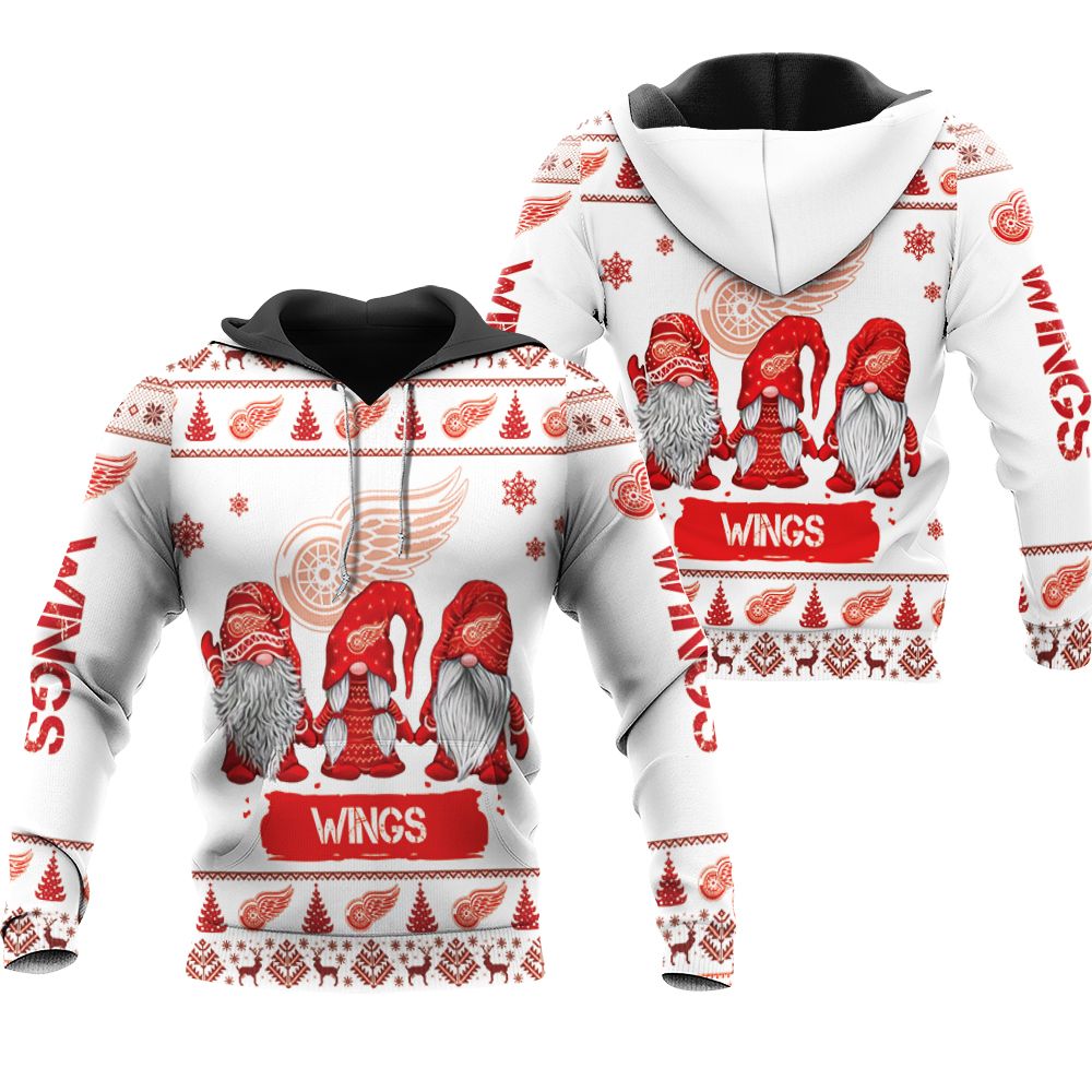 christmas gnomes Detroit Red Wings ugly christmas 3d printed sweatshirt 3d 3d Hoodie Sweater Tshirt