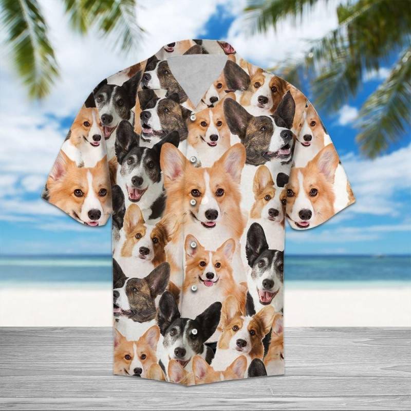 Artsyhomes Cardigan Welsh Corgi Awesome Hawaiian Ha91109