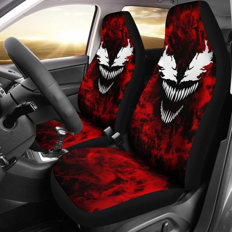 Venom 2 Car Seat Cover – Seat Covers With Leather Pattern Print Will Get 2 Pcs