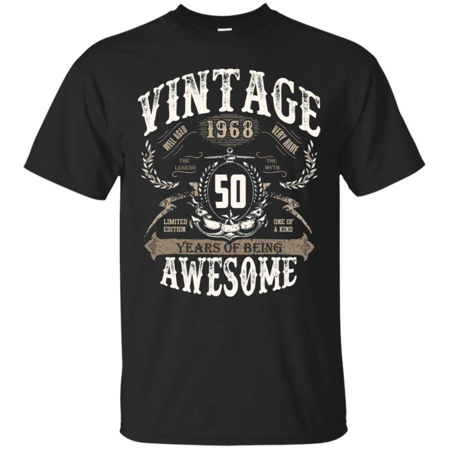 AGR 50th Birthday Gift Vintage 1968 T-shirt 50 Years Old