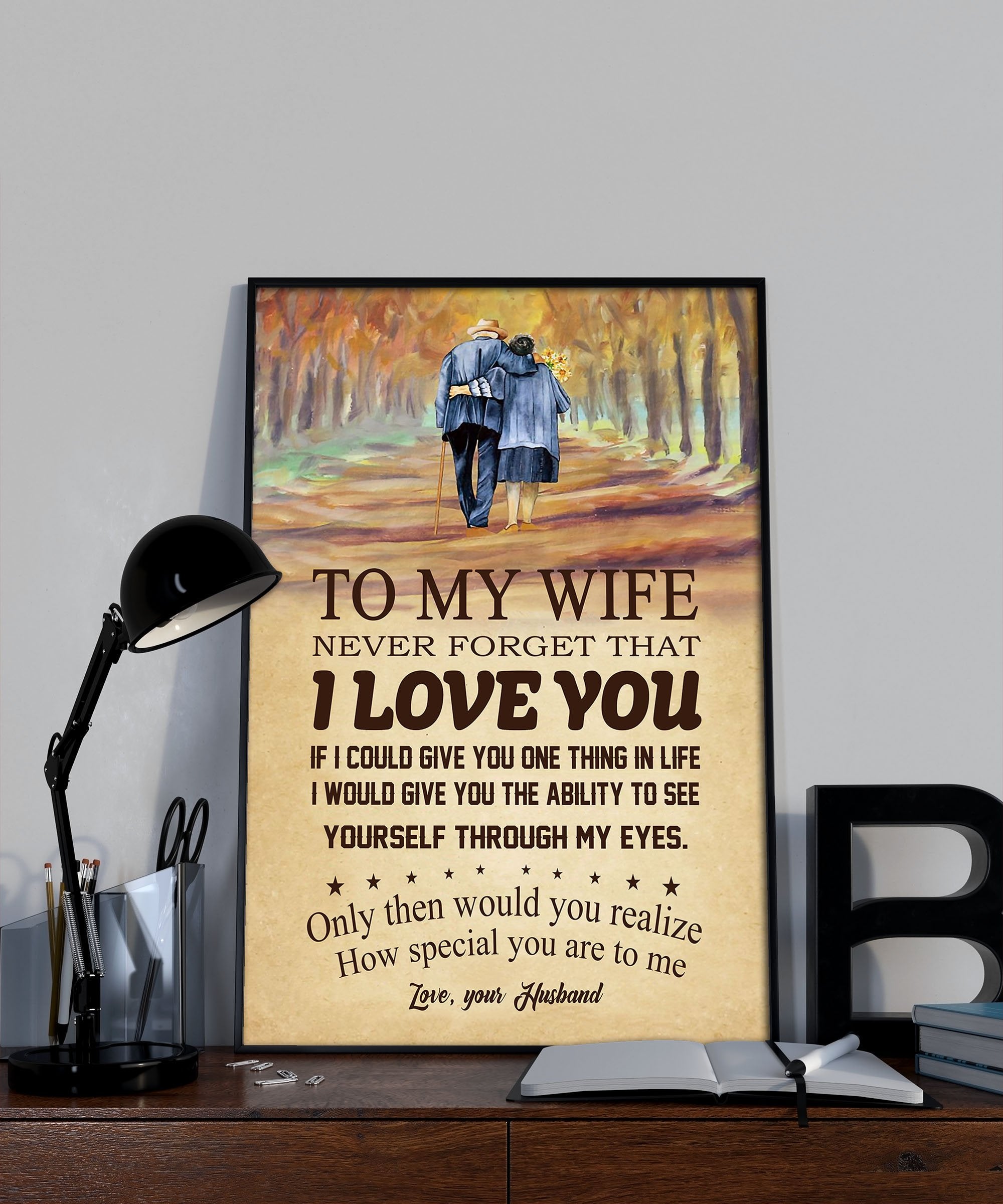 Fm028 - To My Wife - Never Forget That I Love You - Family Poster ...