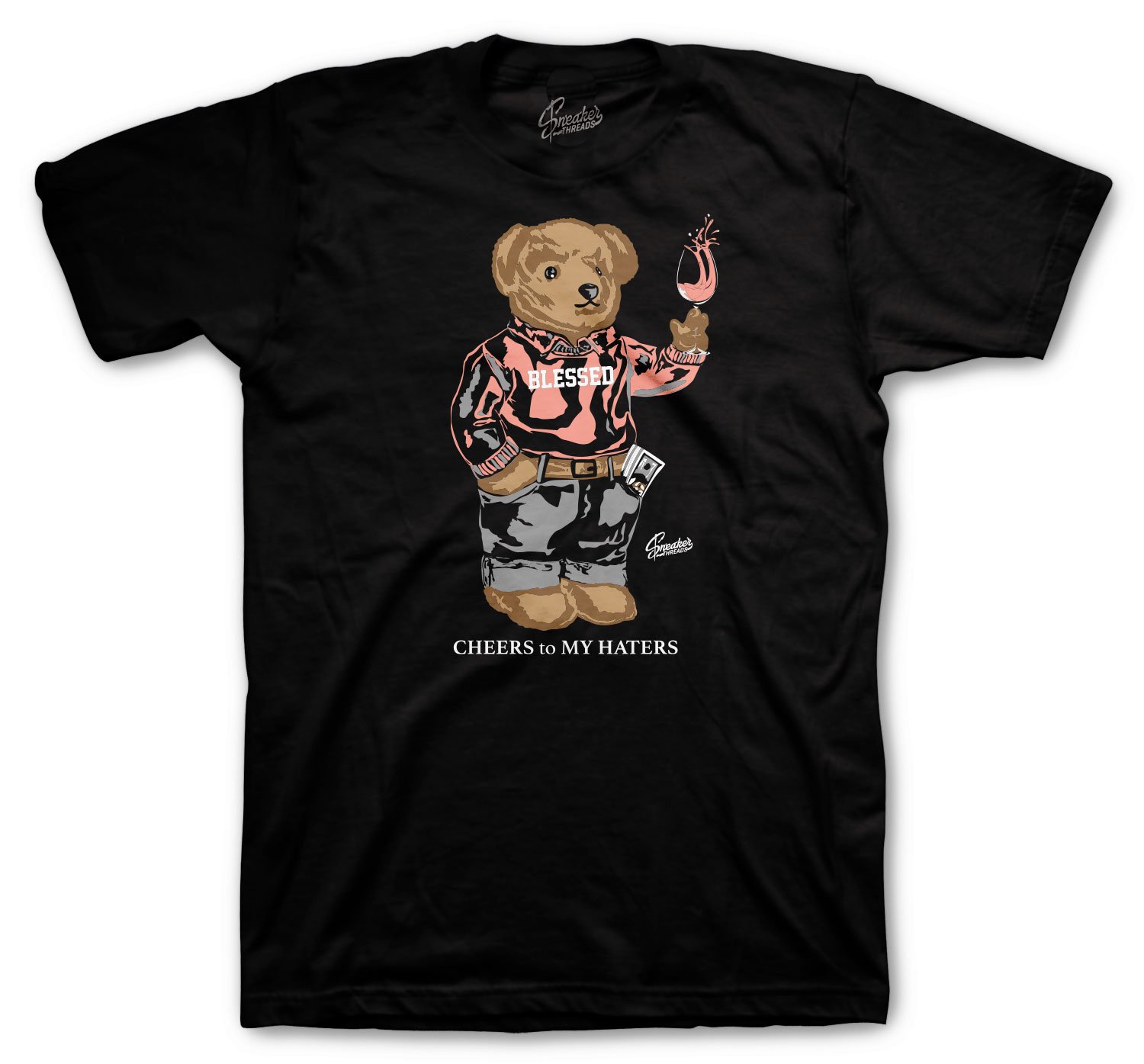 Yeezy 350 Ash Stone Cheers Bear Shirt