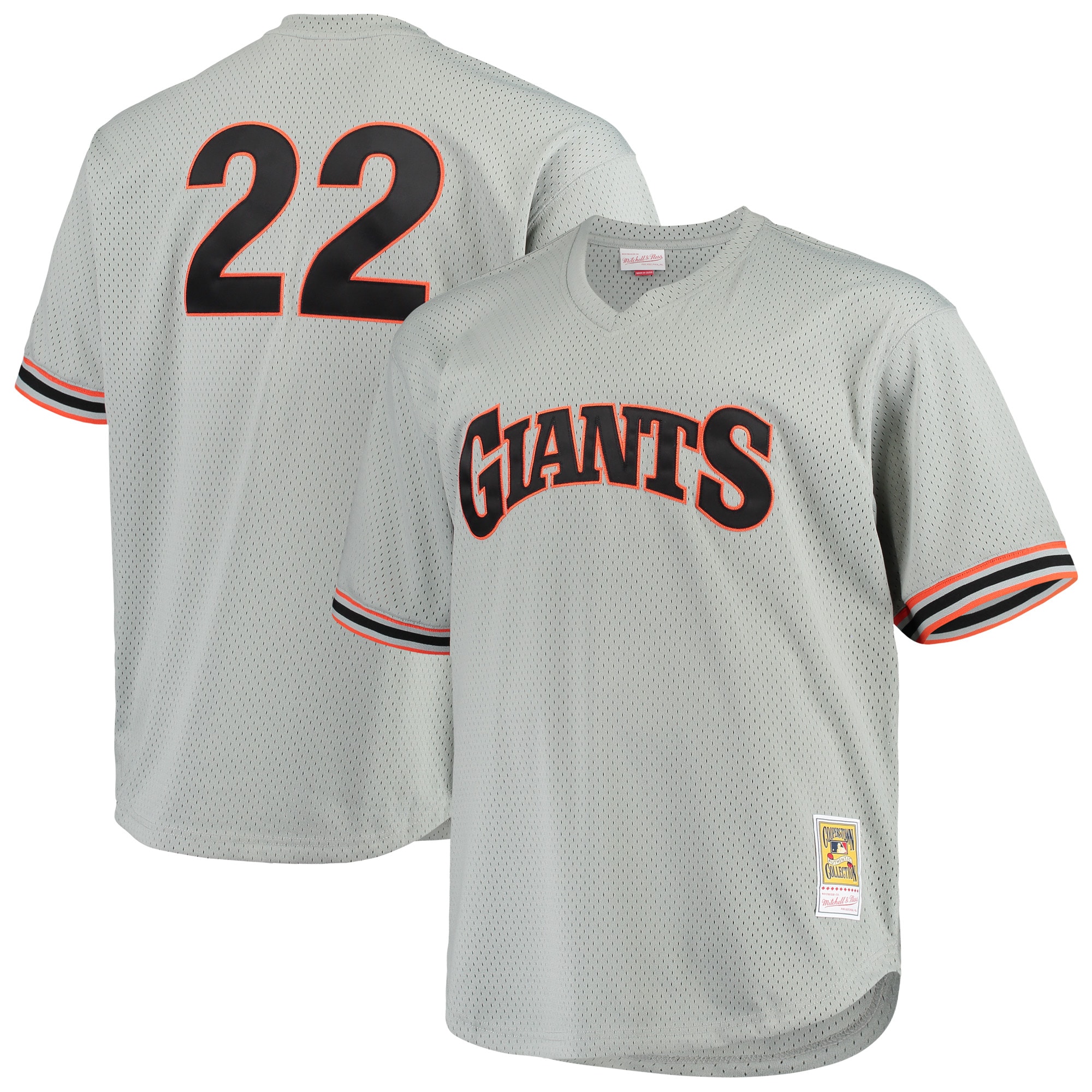 Will Clark San Francisco Giants Mitchell & Ness Big & Tall Cooperstown Collection Mesh Batting Practice Jersey – Gray