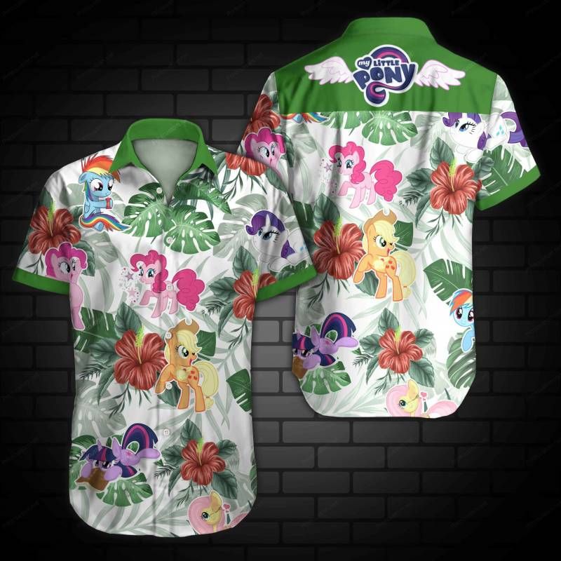 My Little Pony Hawaii Graphic Print Short Sleeve Hawaii Casual Shirt Ha109474