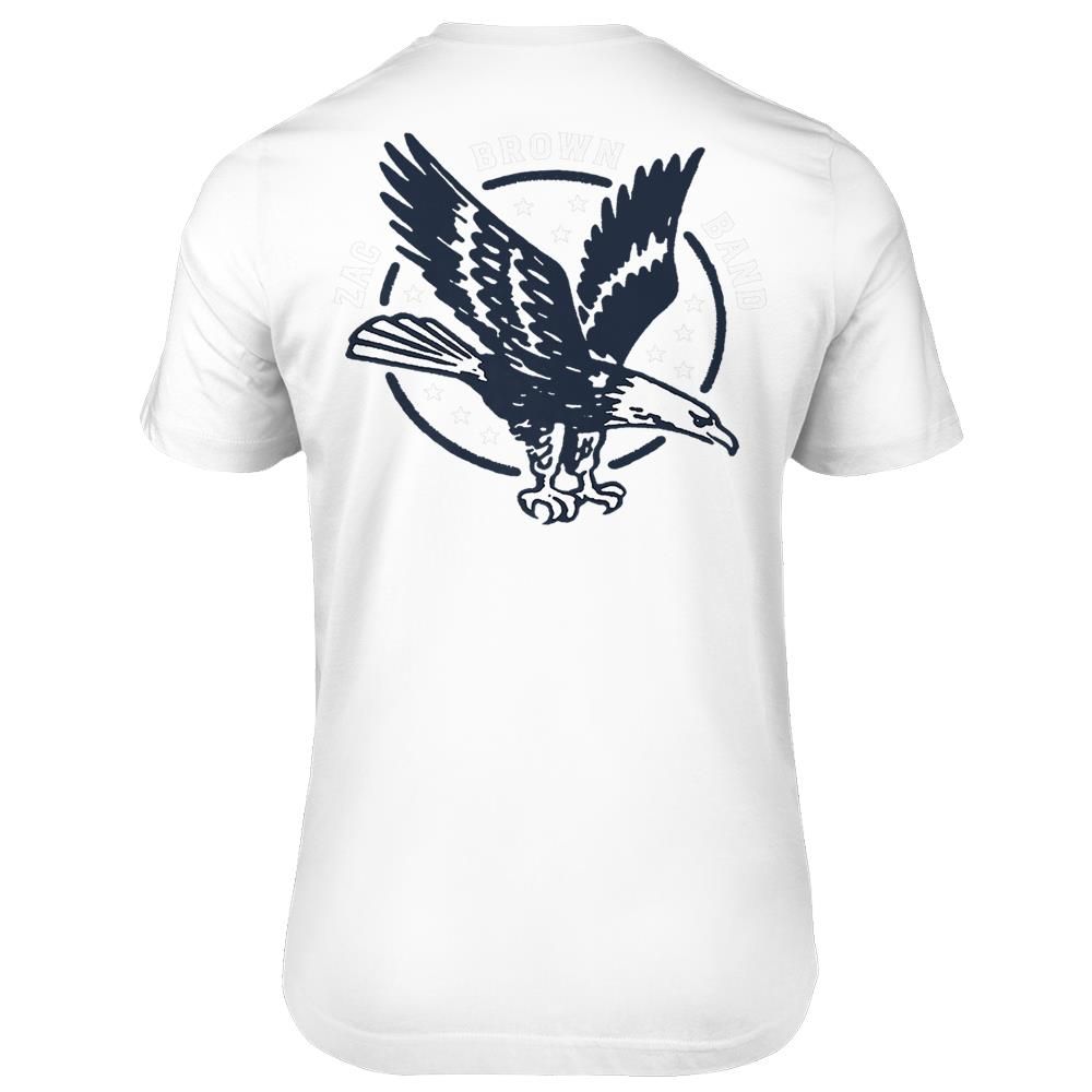 Zac Brown Band – Veterans Day Flying Eagle T-shirt print on back