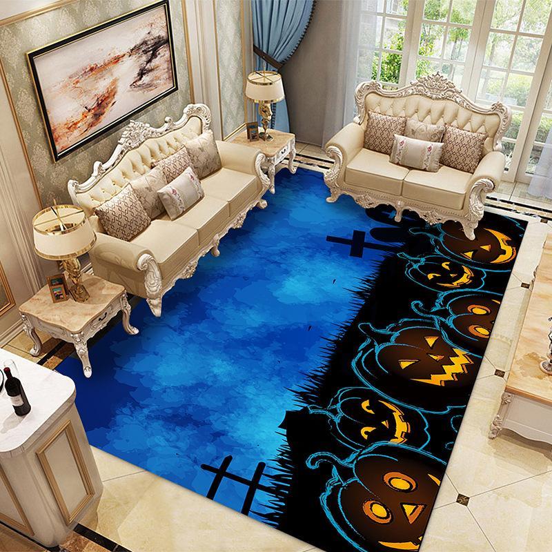 Halloween Ghost Bloody Hand Pattern Water Absorption Area Rug