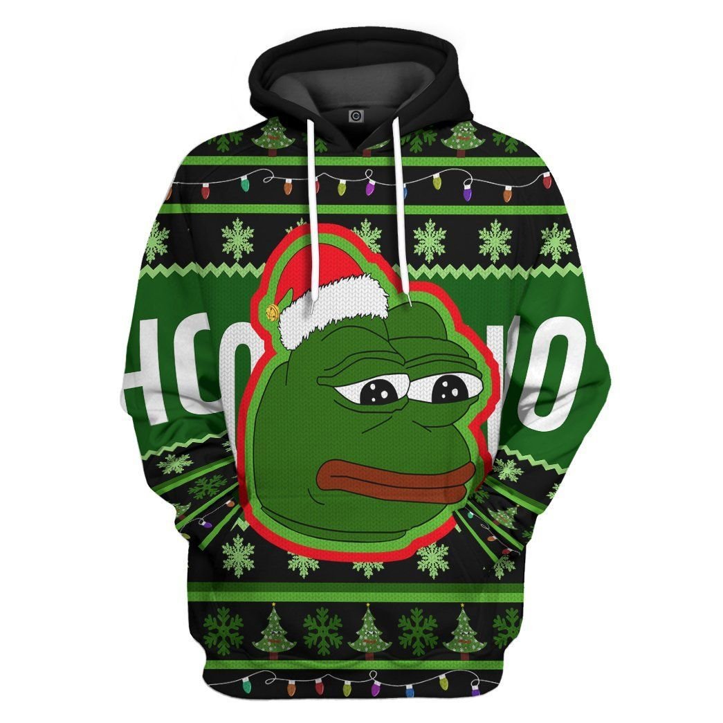 Casespring 3D Pepe Frog Ugly Sweater Custom Hoodie Apparel