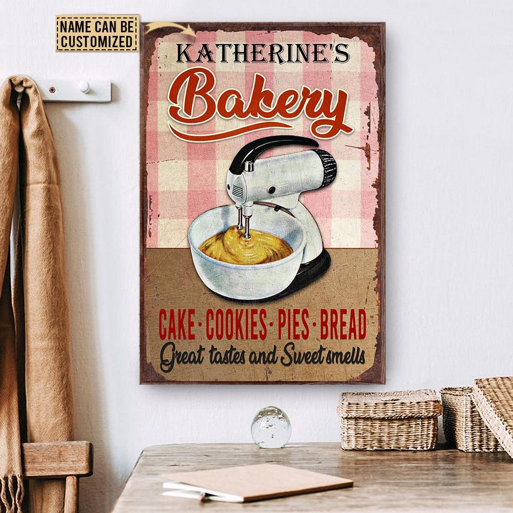 Aeticon Gifts Personalized Baking Great Tastes And Sweet Smells Canvas Mom Dad Gift Home Decor