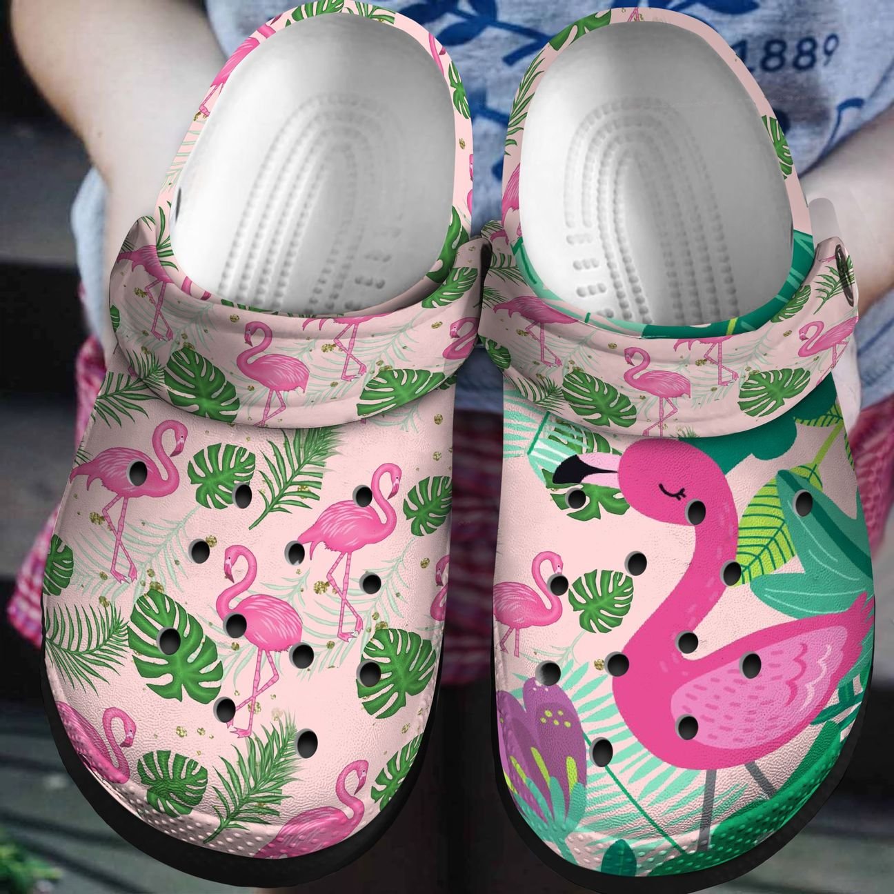 Flamingo Personalized Clog, Custom Name, Text, Color, Number Fashion Style For Women, Men, Kid, Print 3D Tropical Flamingo