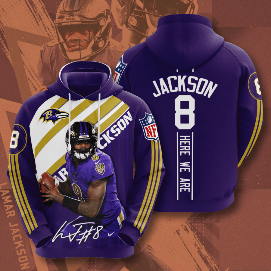 Lamar Jackson Baltimore Ravens 60 Unisex 3D Hoodie Gift For Fans