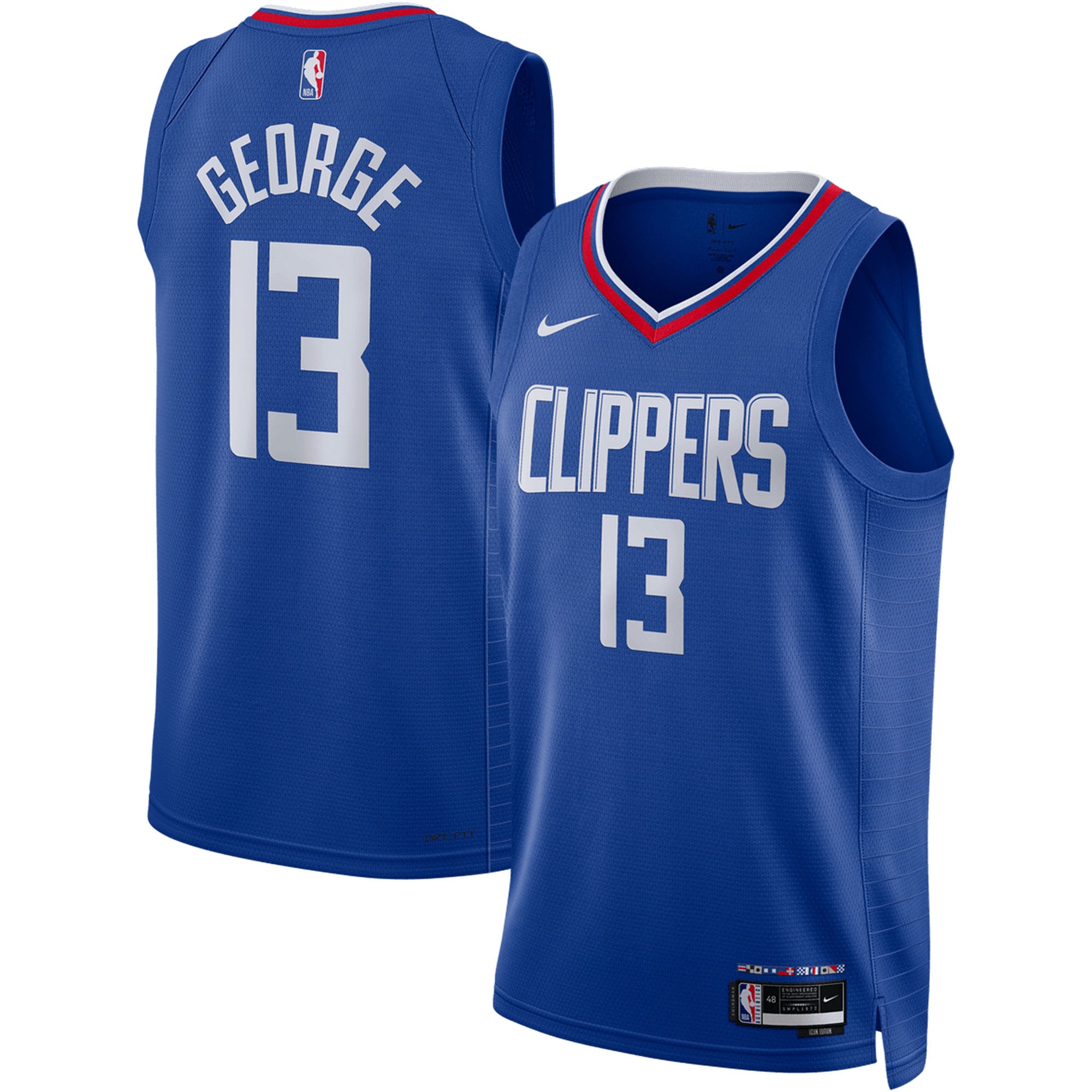 Paul George LA Clippers Unisex Swingman Jersey – Icon Edition – Royal