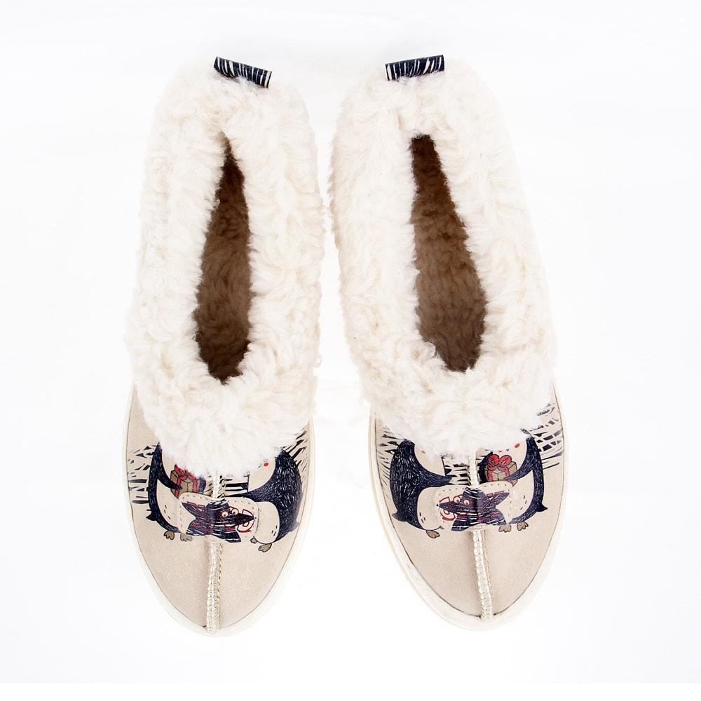 Happy Penguins Shearling Shoes Crg104