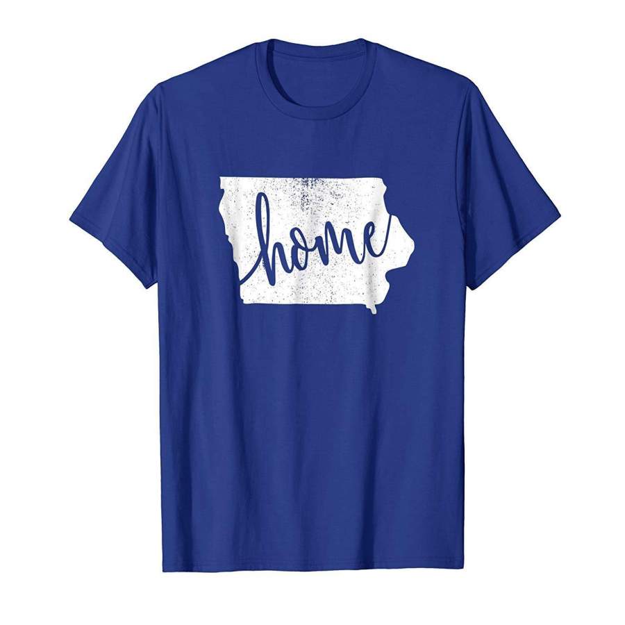 Iowa Home Love Vintage state map outline shirt